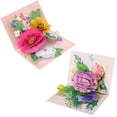 thumbnail image 2 of Dsseng 2Pcs 3D Paper Carving Holiday Greeting Card Hydrangea Design Creative Hollow Out Greeting Card Festival Gift Card, 2 of 7