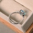 thumbnail image 4 of Swiss Blue Topaz,Solitaire Gemstone Silver Engagement Ring For Beloved, 4 of 5