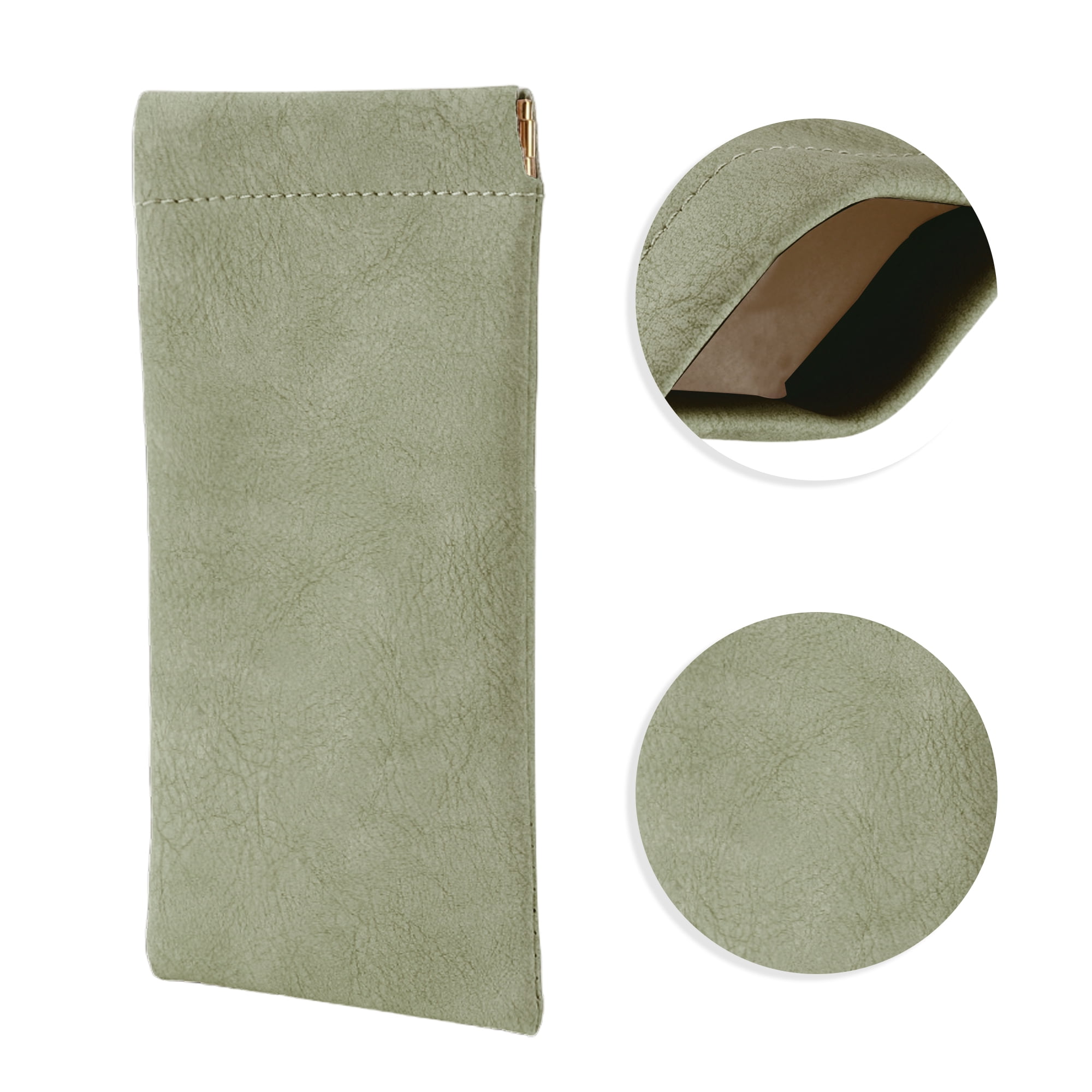 Unique Bargains Classic Simple Portable Eyeglasses Bag for Storage Green