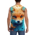 thumbnail image 4 of Balery Fiery Red Maple Leaf Fox Camisetas sin mangas para hombre, absorbe la humedad y protege contra el mal olor.-Large, 4 of 7