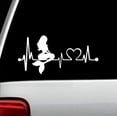 thumbnail image 4 of Bluegrass Decals Mermaid Heartbeat Lifeline Monitor Decal Sticker (White, 7"), 4 of 4