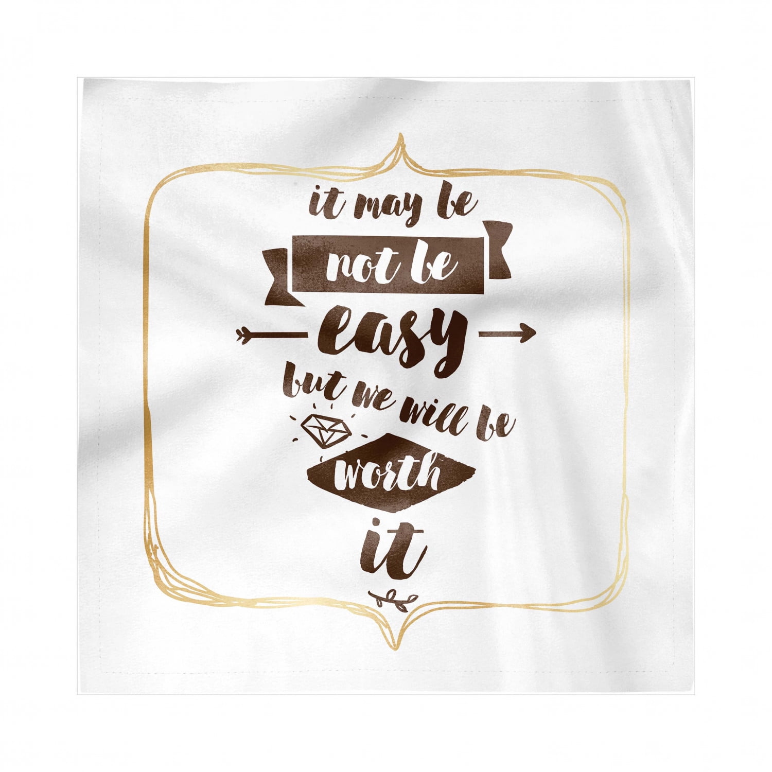 Saying Decorative Satin Napkins Set of 4, Wedding Proposal Inspired