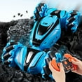 thumbnail image 2 of Blue Remote Control Car For Kids 24Ghz High Speed Stunt Vehicle With Light Spray Four Wheel Drive Off Road Climbing Drift Rc Toy Car For Boys Girls 10.4X6.2X5.5In, 2 of 8