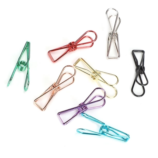 Papelería, 40 Uds., Clips Pequeños De Metal, Forma De Hueco, Bolsa De Color, Sellado De Billetes, Soporte De Papel, Papelería De Oficina
