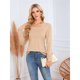 thumbnail image 4 of Suéteres Plisados de Larga para Mujer, Blusas Casuales y Elegantes de Cuello Redondo, Camisas Holgadas, Ropa de Otoño. Albaricoque S, 4 of 10