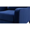 thumbnail image 4 of Serena Lawson Accent Arm Chair Expresso Legs Navy Blue, 4 of 11