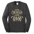 thumbnail image 2 of Wild Bobby, A Little Country, A Little Hood, Pop Culture, Men Long Sleeve Shirt, Charcoal, XX-Large, 2 of 4