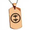 thumbnail image 1 of Stainless Steel Shibata Samurai Crest Engraved Dog Tag Pendant Necklace, 1 of 1