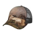 thumbnail image 6 of Lsque Three Horses Oil Painting Printed Trucker Hat - Baseball Cap for Men Women - Breathable Mesh Side, Adjustable Fit - for Casual Wear, 6 of 7