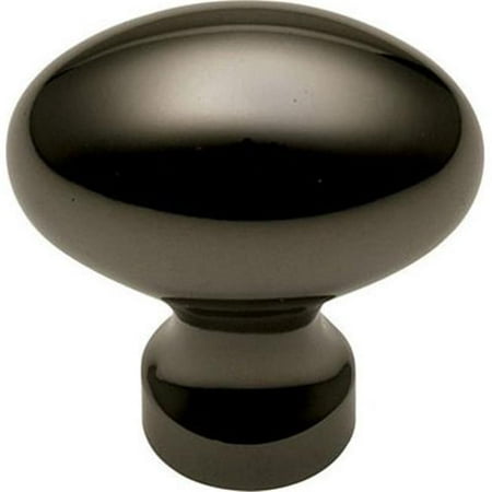 - Belwith BWP9175 BLN 1.25 in. Oval Knob - Solid Brass & Black Nickel