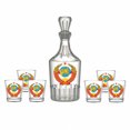 thumbnail image 4 of STP GOODS 7-Piece Glass Decanter and Shot Glasses Set 1.7 fl oz (50 ml) for 6 Clear Liqueur Glass for Whiskey Vodka Tequila Barware Vintage Decanter Set Retro Glassware, 4 of 4