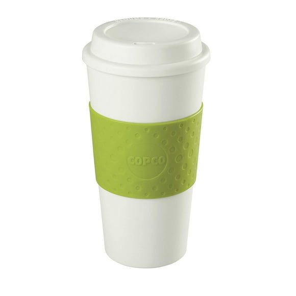Copco Acadia Plastic Travel coffee Mug - 16 Oz, Green White