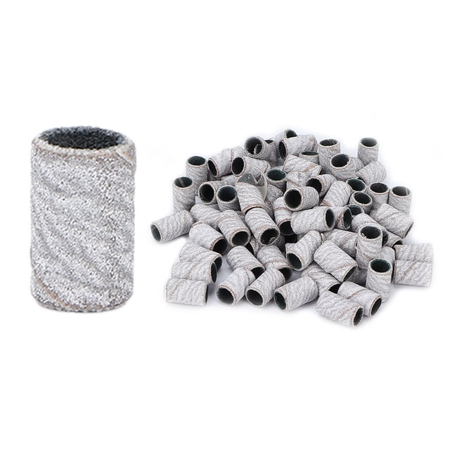 100 BANDAS DE LIJADO PARA DE LA DELACIÓN DE UNADAS, Blancas, Resistentes a la abrasión para moler, Alisar y dar forma a las uñas. Adecuado para Salón de Unas, Salón de