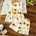 thumbnail image 2 of TOWED22 Baby Toddler Sweet 2pcs Outfits Tank Tee Sleeveless and Shorts Adorable Summer Clothing Sets Lovely(Yellow,12-18 M), 2 of 7