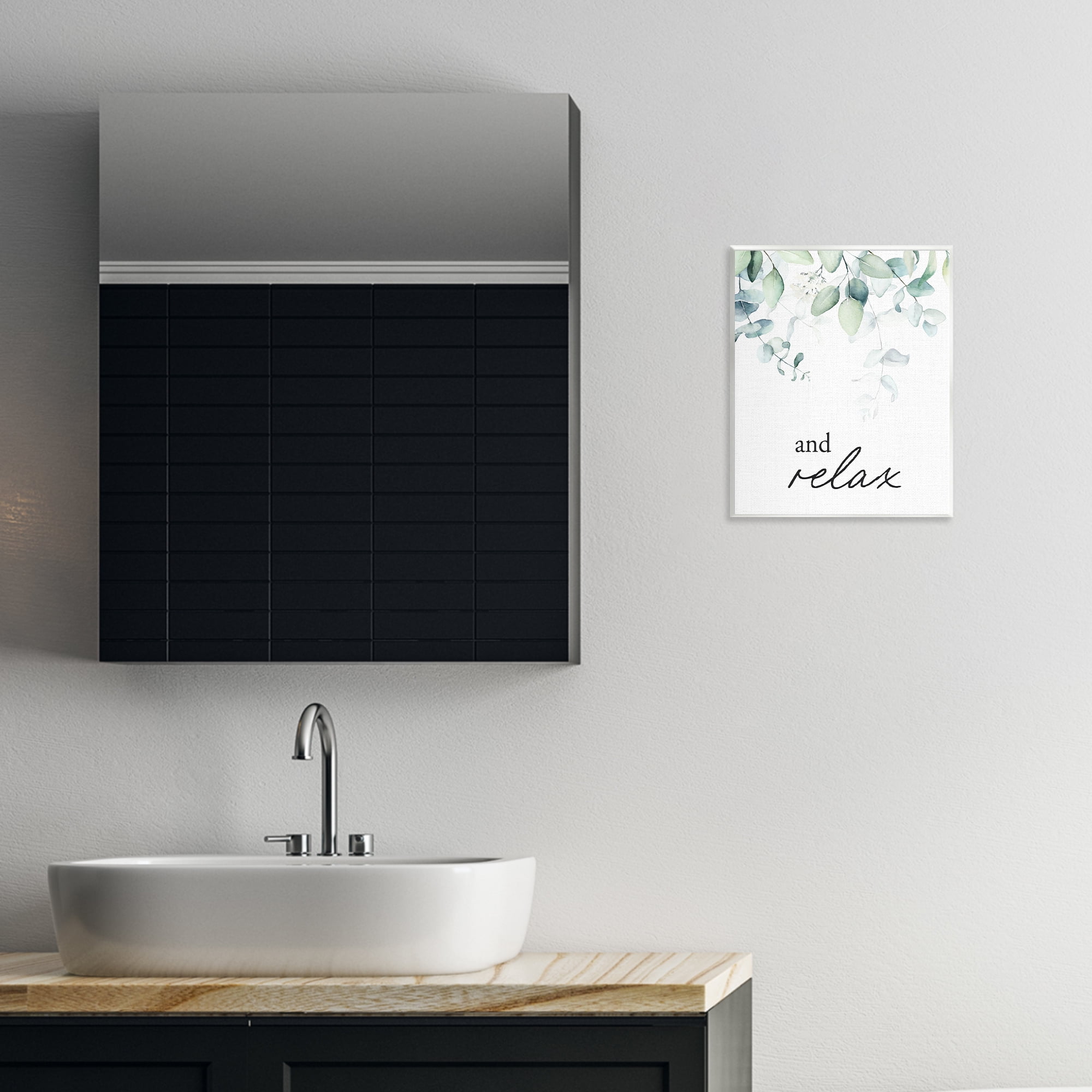 And Relax Minimal Herbs Wall Plaque Art, design by Lettered and Lined