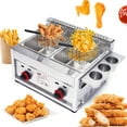 thumbnail image 2 of Miumaeov Stainless Steel Countertop Gas Fryer,Commercial Deep Fryer 2 Basket Propane LPG, 2 of 12