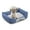 Blue, variant on Magshion Small Medium Cuddler Dog Bed, Anti-Slip PVC Dotted Bottom and Machine Washable, Light Gray,20"