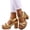 Gold, variant on Women's Metallic rubber Chunky Heel Sandals – Platform Block Heels with Adjustable Buckle, Comfortable Wedding Party Dress Pump Sandal