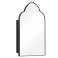 thumbnail image 4 of Soges Bathroom Medicine Cabinet with 3 Adjustable Storage Shelves, Wall Mounted Metal Framed Mirror Cabinet Recessed Medicine Cabinet, Cloud Shape Bathroom Mirror Cabinet, 19.7x31.5 Inches, Black, 4 of 9