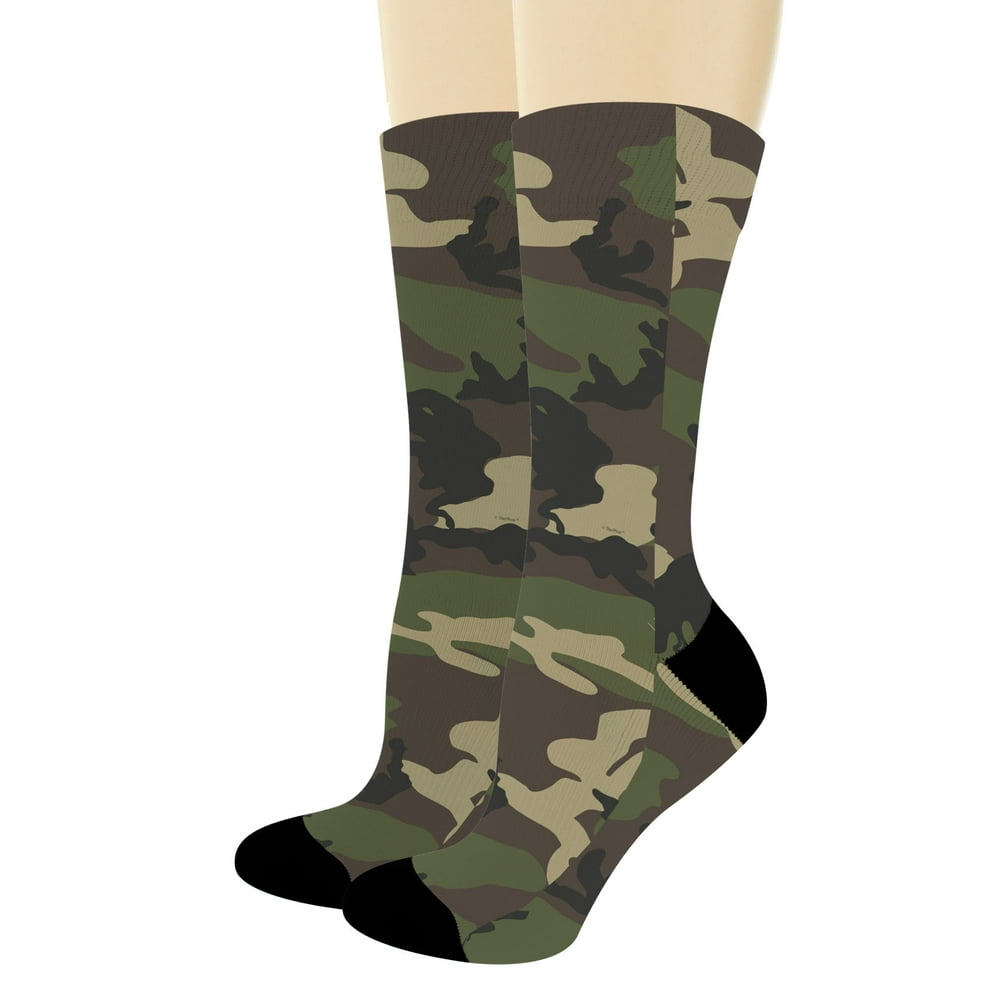 ThisWear Hunter Gifts Camo Socks for Men Camo Socks for Women Camo Birthday Gifts 1Pair