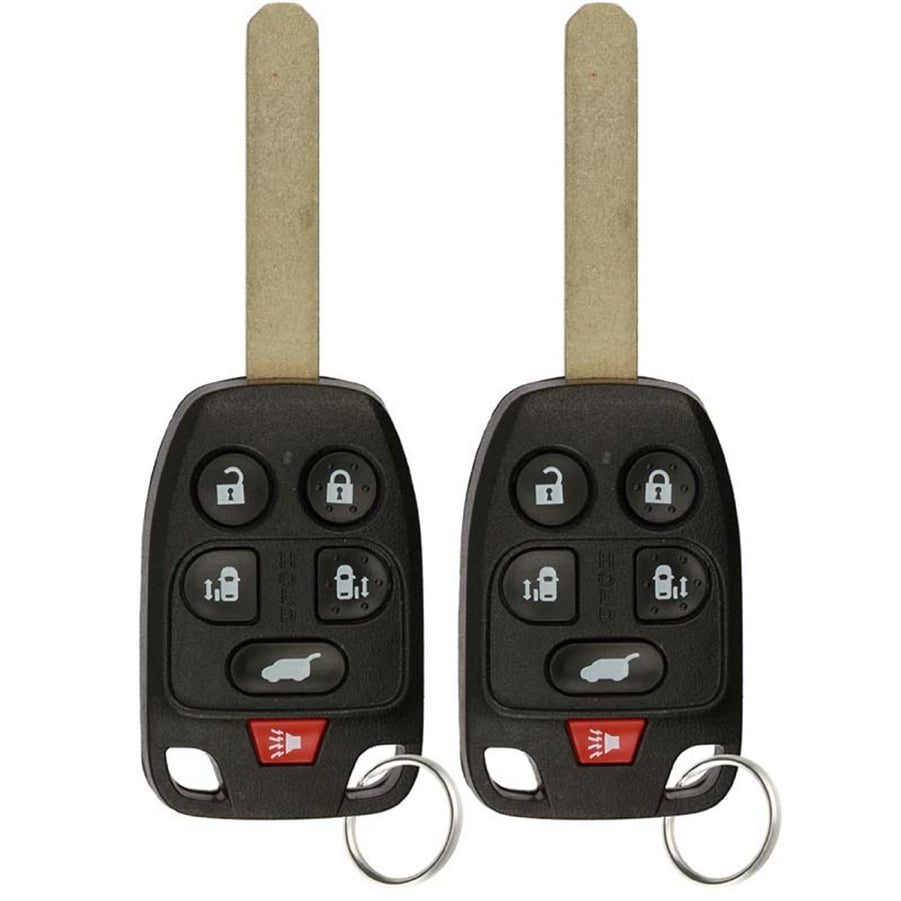 KeylessOption Keyless Entry Remote Uncut Key Blade Fob Shell Case Cover Buttons For Odyssey N5F-A04TAA Pack of 2