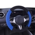 thumbnail image 2 of Auto Drive Universal Neoprene Waterproof Steering Wheel Cover, Set of 1, Fit for Cars, SUVs, Trucks, Black Blue Two-Tone, 2 of 5