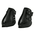 thumbnail image 1 of Juego de botas para tendón de caballo, suaves, antideslizantes, ajustables, con carcasa de PU, botas protectoras para tendón para caballos, patas traseras negras L, 1 of 12