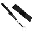 thumbnail image 4 of Palo de calentamiento telescópico para entrenamiento de Swing de Golf, accesorios para ejercicio en interiores, ayuda de entrenamiento de Swing de Correa de entrenador negro, 4 of 8