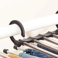 thumbnail image 3 of Cintres en Acier Inoxydable à la Maison Multifonctions Pliable Rack Pantalon Rack de Stockage Rétractable Rack Pantalon Noir, 3 of 4