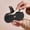 Black, variant on Soft Leather Sunglasses Bag, Portable Eyeglass Case Holder Slim Glasses Pouch with Button Clip Wrist Strap, Eyewear Sleeve for Women Men