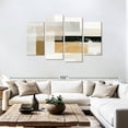 thumbnail image 3 of Elephant Stock Abstract Gold And Gray Rectangles Wall Art - Horizontal Multi Panel Canvas - Living Room Wall Decor - Abstract Multi Panel - White And Gray Decor - 75" x 48", 3 of 8