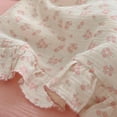thumbnail image 3 of Cotton Muslin Kids Toddler Pillowcase with Galsang Flowers Print, Shabby Chic Nursery Pillowcases with Ruffle Edge, Boys Girls Soft Travel Pillow, Durable Pillow Cover 12"x20", 2 Piece, 3 of 5
