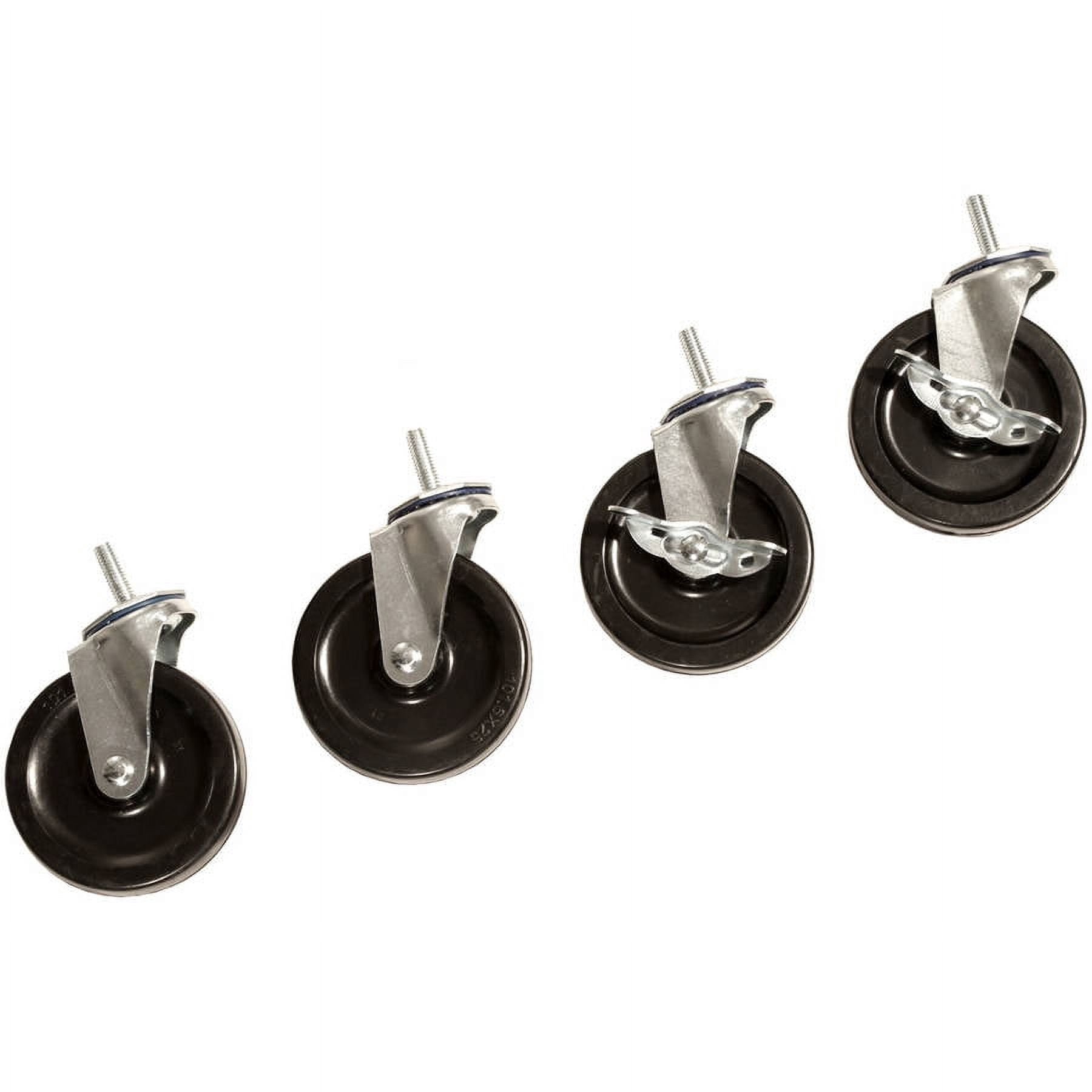 Seville Classics SHE24003 Steel Wire Shelving System Casters, 4" Diameter, Set of 4