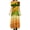 Multi-color, variant on Cheeseburger Fast Food Pattern Women's Short Sleeve Crewneck Dress Casual Long Maxi Dresses