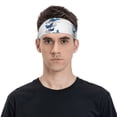 thumbnail image 2 of Daiia Blue Flying Butterflies printed Men's Performance Headband,Sports Headbands,Moisture Wicking Workout Headband, 2 of 9