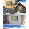 thumbnail image 2 of Outdoor TV Cover 40 to 43 Inch Weatherproof, Green Orange Boho Waterproof TV Screen Protector for Outside Decor with Zipper and Pocket 40"L x 25"H , Vintage Bohemian Geometric Pattern, 2 of 7