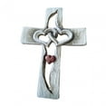 thumbnail image 3 of Cruz de madera tallada Corazón entrelazado Santo para la boda del día de San Valentín de mesa Corazón rojo estándar Macarena Cruz de madera, 3 of 8
