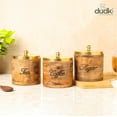 thumbnail image 2 of Dudki Mango Wood Canister Sets Airtight with Lids Storage Container for Coffee Tea Sugar Kitchen Counter Top, Set of 3, 2 of 6