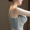 thumbnail image 5 of Bras for Women Womens Bras Compression Bra Wirefree Bra Stretchable Straps Bra Ndbuld Women's Comfortable Breast Casual Bra Underwear Sexy Lace Large Size Up to 35% off,Gray,42D, 5 of 5