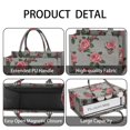 thumbnail image 3 of Large Capacity Tote Bag,Pioneer Flower Floral Print Pattern Handbag Fashion Luxury Tote Bag,15.7"x13"x 5.1" Inches,Laptop Compatible, 3 of 5