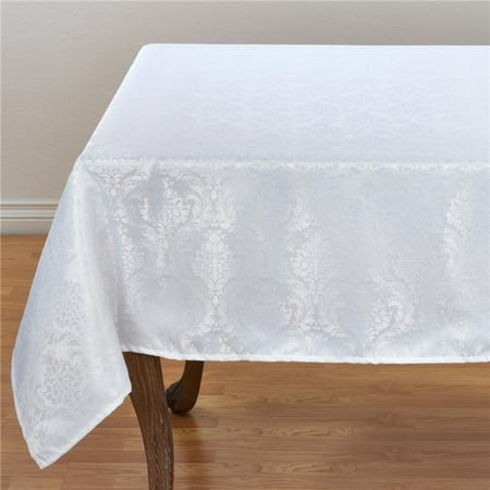 

SARO 6115.W70S 70 in. Square White Damask Tablecloth - White