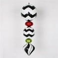 thumbnail image 1 of Vickerman M149727 Noir, Blanc & Rouge Lime Finial Chevron - 24 Po., 1 of 2
