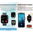 thumbnail image 2 of Smart Watch(Receive/Make Call) 1.54 '' Plein Écran Tactile Tracker de Fitness avec la Fréquence Cardiaque Résistant à l'Eau / Pression Artérielle / Spo2 Podomètre Sommeil Piste pour les Femmes Hommes Android iOS Téléphone (Blanc), 2 of 6