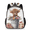 Bronze, variant on Black and White Cowhide Print Backpack, Lightweight Casual Daypack with Chest Strap & Water Bottle Pockets, Cowhide Print Sports Travel Bag for Work
