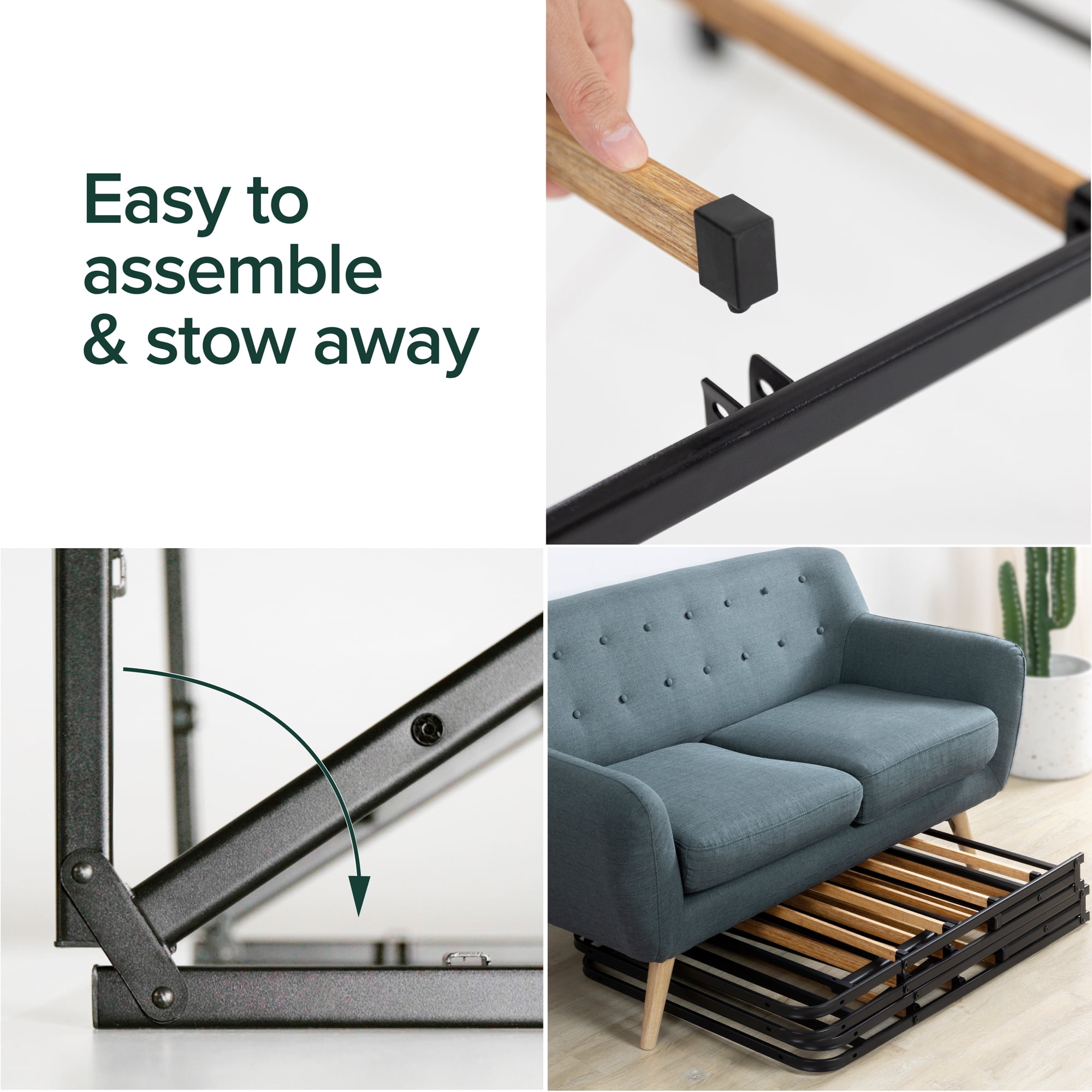 Zinus Smartbase 14" Essential Bed Frame Foundation with Bamboo Slats, Full