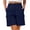Navy women cargo shorts with pockets a1, variant on Women Elastic Waist Cargo Shorts with Pockets Casual Solid Basic Bermuda Pants Travel Hiking Summer Outdoor Trousers for Ladies, White XL