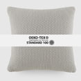 thumbnail image 6 of Noble Linens 2-Pack Seed Stitch Knit and Cotton Patterned Decor Throw Pillows - Light Gray, 6 of 8
