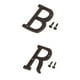thumbnail image 1 of 2x Letras para buzón de correo de hierro fundido para decoración de puertas de casa al aire libre, para montar en la pared, 1 of 9