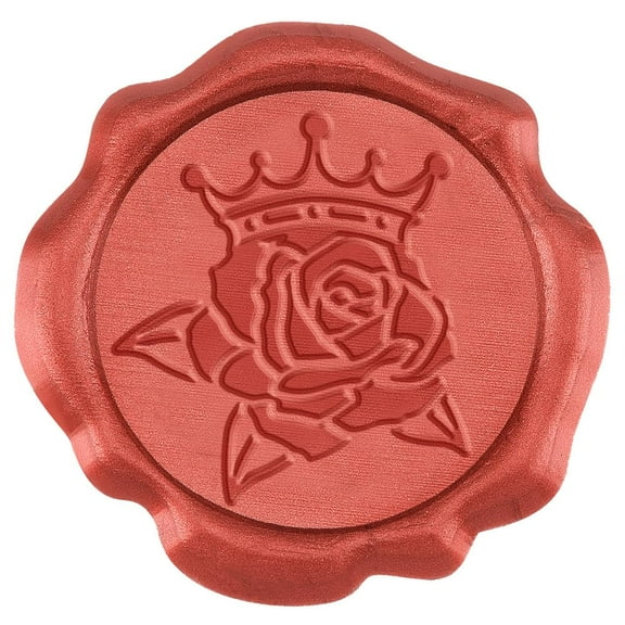 50Pcs Adhesive Wax Seal Stickers Envelope Seal Decoration For Craft Scrapbook DIY Gift Red Flower 30mm Material Wax