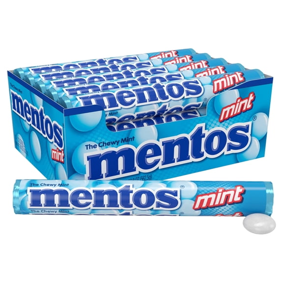 Mentos Chewy Mint Candy Roll, MDA05 Mint, Non Melting, Party, 14 Count (Pack of 15) - Packaging May Vary